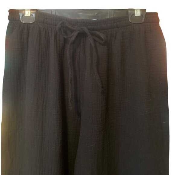 Women's Jessica Simpson Medium Black Cotton Pull On Ankle Pants Drawstring - Picture 4 of 7